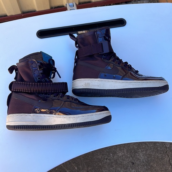 Nike Air SF AF 1 Purple Shoes AU 7, ER 38, cm 24 | As-is Missing 2 Belts Accesor - Picture 6 of 16